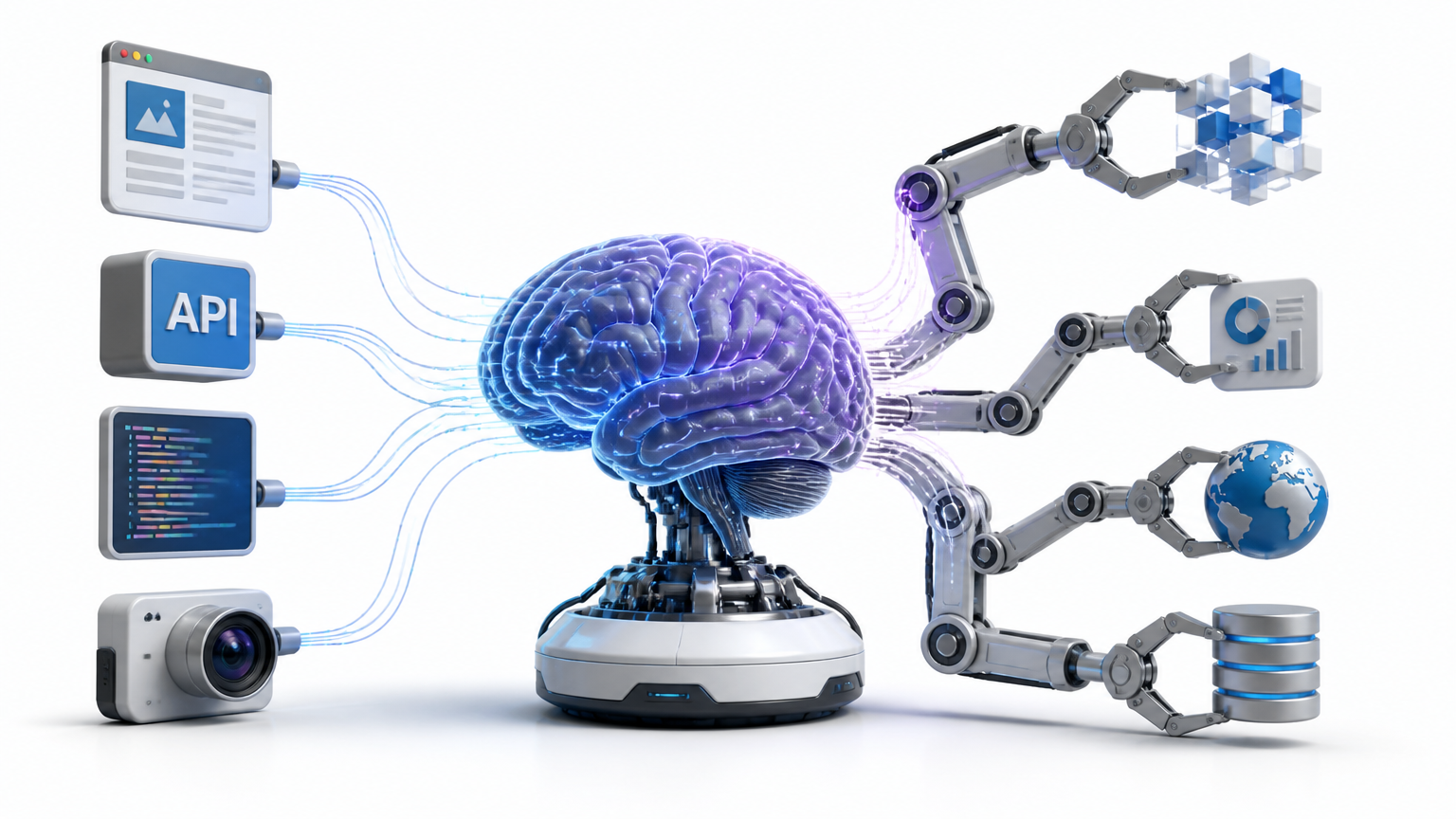 The Agentic Orchestration Layer Abstract visualization of a neural network and digital orchestration representing multi-agent systems