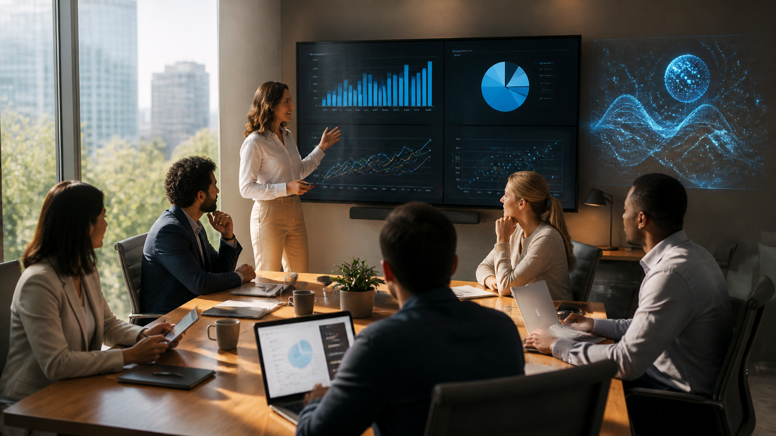 Data dashboard representing automated marketing workflows