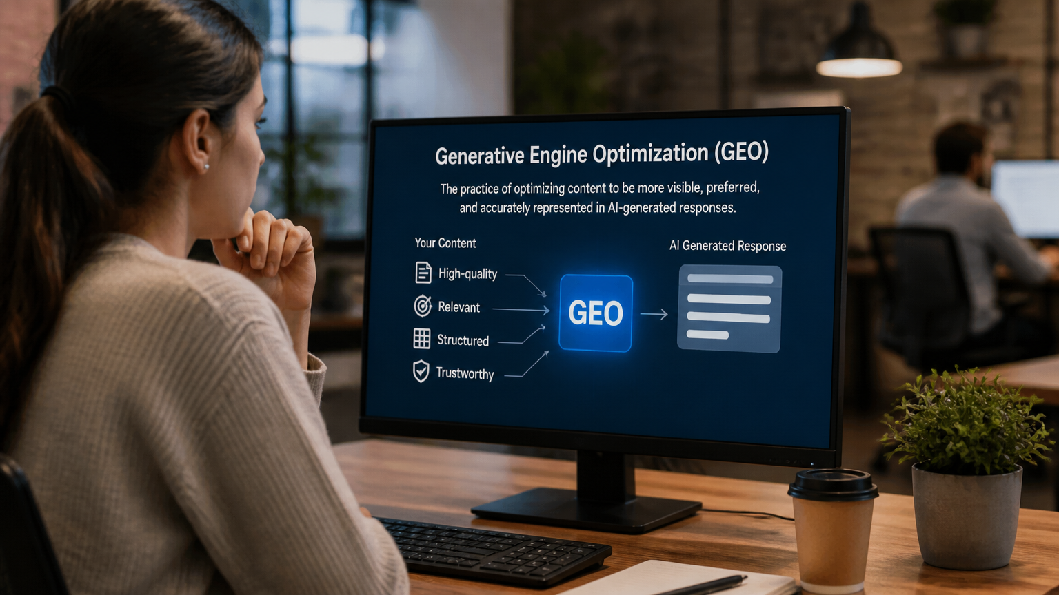 A visual representation of Generative Engine Optimization architecture